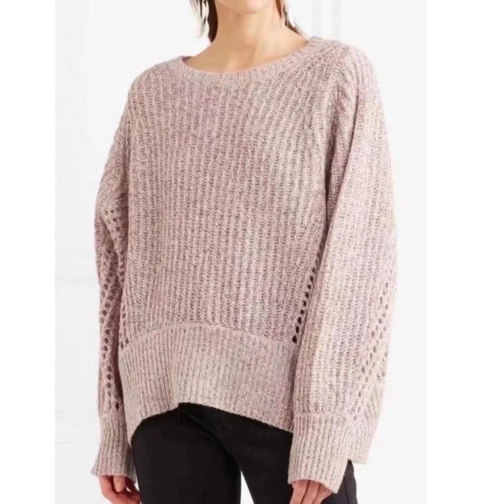 Rag & Bone Athena Cashmere Lurex Oversized Knit Pullover Sweater size small